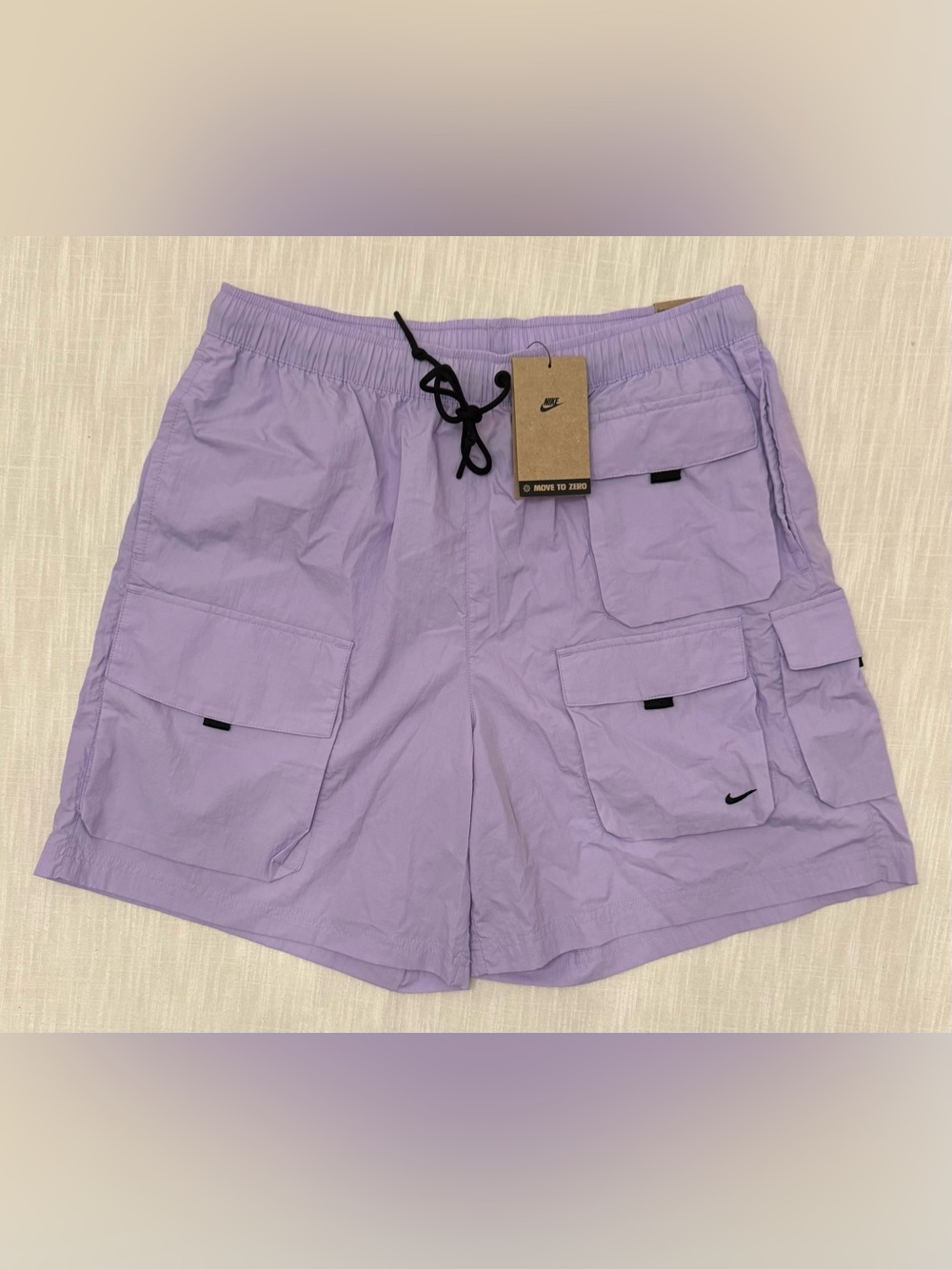 New Nike Tech Woven Cargo Shorts Purple Men's Size Medium HJ0677-515
